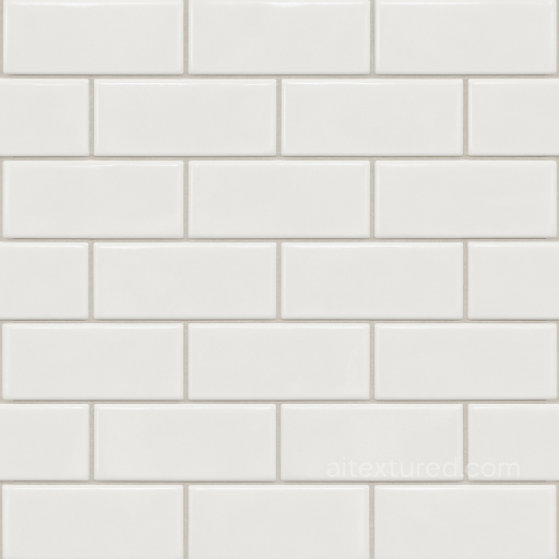 Subway Tiles Mosaic With Glossy Finish And Monochrome Tiles Design seamless Mosaic PBR texture