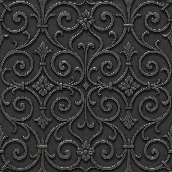 Ornate Iron seamless PBR texture preview