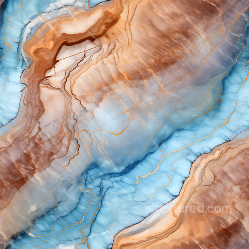 Brown and Blue Marble PBR Texture with Dynamic Vein Patterns seamless Marble PBR texture
