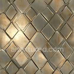 seamless Seamless 3D Worn Steel Tile Panel PBR Texture with Diamond Pattern texture 8k free download PBR