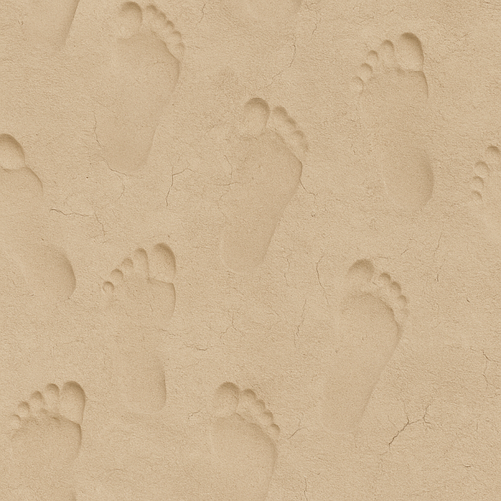 of Dry Sandy Footprints Surface seamless PBR texture preview