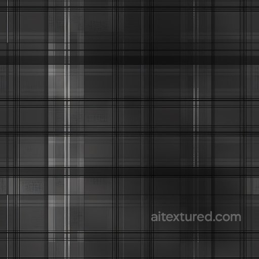 Seamless 3D Dark Brushed Metal Plaid PBR Texture with Fine Grid Lines texture preview