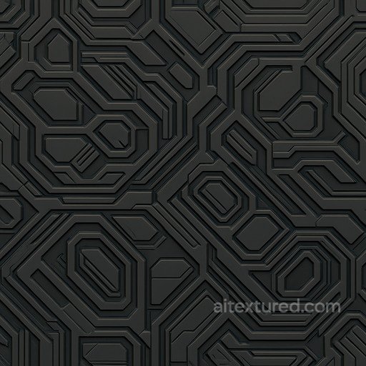 Decorative Futuristic Panel Seamless Texture seamless Sci-fi PBR texture