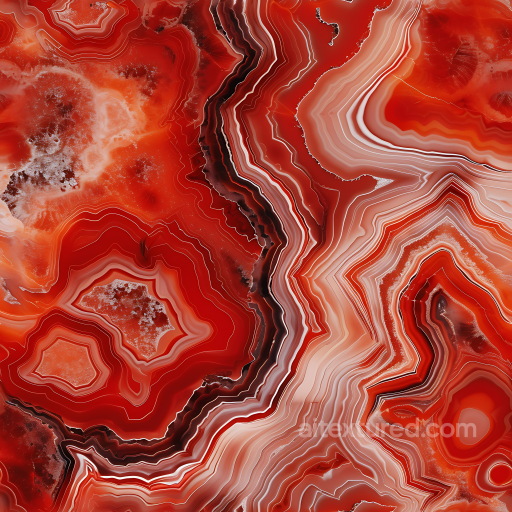 Red Agate Natural Marble PBR Texture with Bold Layered Veins seamless Marble PBR texture