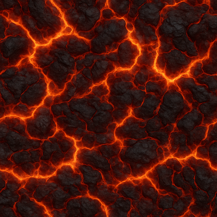 Detailed Magma seamless PBR texture preview