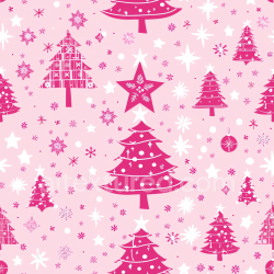 seamless Seamless 3D PBR Texture featuring Pink Christmas Trees and Snowflakes texture 8k free download PBR