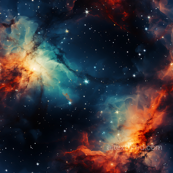 Space PBR Texture Featuring Vibrant Nebula Clouds and Starfield Star, space, planets texture preview