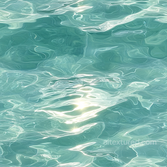Clear Pool Water PBR Texture with Soft Light Reflections Water texture preview