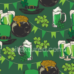 seamless Seamless 3D PBR Texture Featuring St Patrick's Day Festive Icons and Patterns texture 8k free download PBR