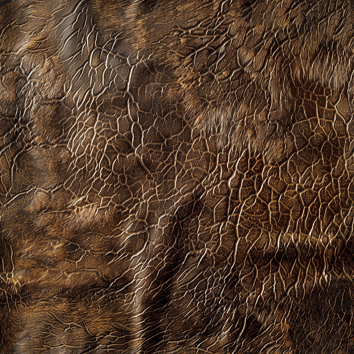 Cracked Vintage Brown Leather with Rich Grain Detail seamless PBR texture preview