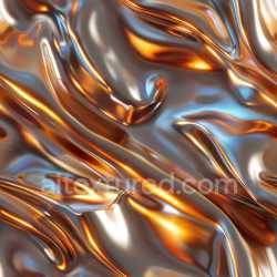 seamless Seamless 3D PBR texture of glossy wrinkled fabric with orange and blue highlights texture 8k free download PBR