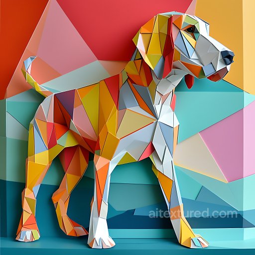 Animal - Seamless 3D PBR Texture Featuring Geometric Bavarian Mountain Hound Pattern texture preview