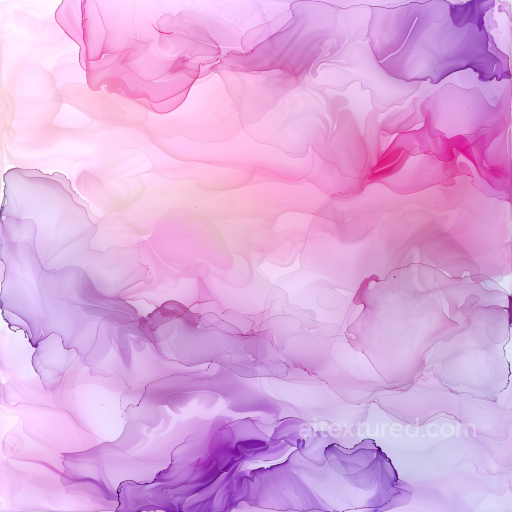 Alcohol Ink PBR Texture with Soft Pink and Purple Fluid Waves seamless Alcohol ink PBR texture