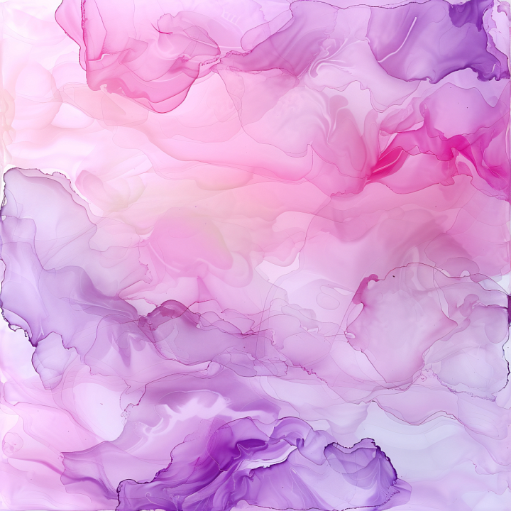 Alcohol Ink with Soft Pink and Purple Fluid Waves seamless PBR texture preview