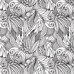 seamless Seamless 3D PBR Texture with Black and White Abstract Floral Line Art Pattern texture 8k free download PBR