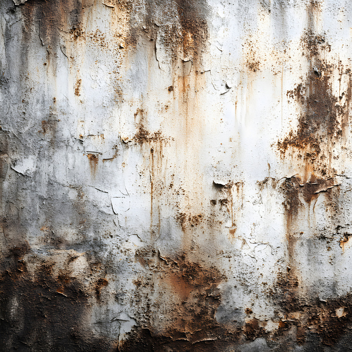 Rusty Metal Wall Cracked and Pitted with Weathered Rust Stains seamless PBR texture preview