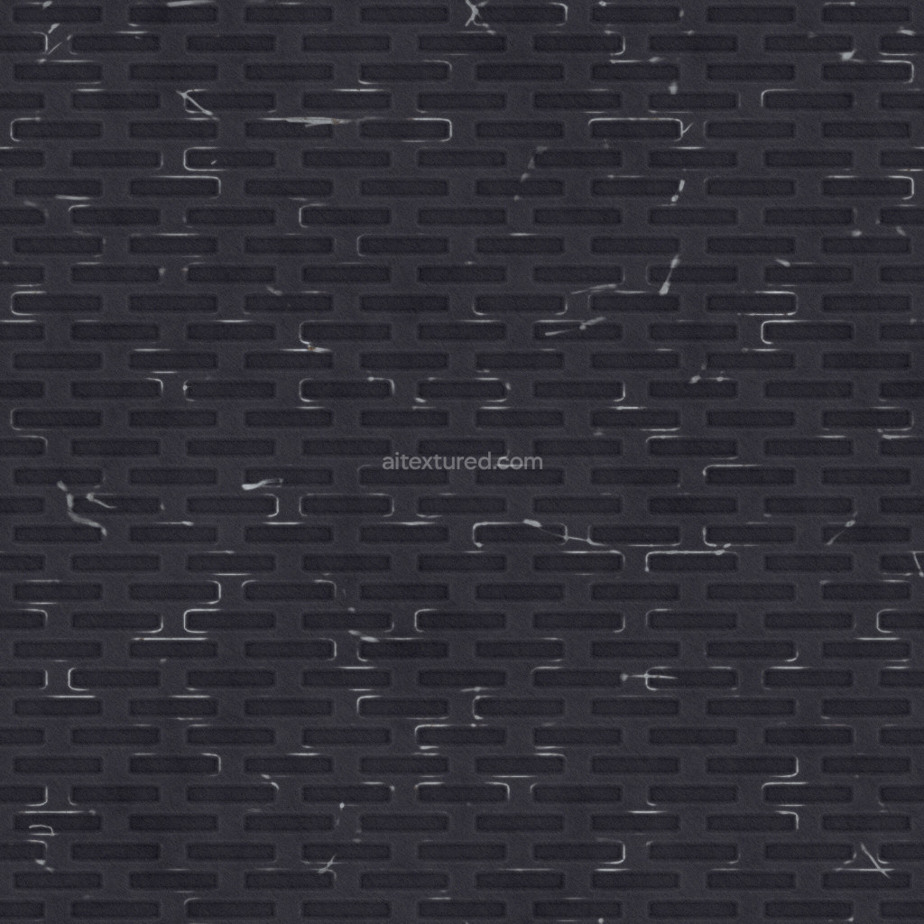 Seamless metal walkway PBR texture with dark patterned surface