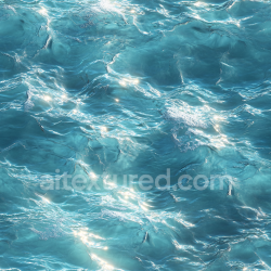 seamless Seamless 3D PBR Water Texture Featuring Stylized Turquoise Ocean Surface with Soft Waves and Sunlight Reflections texture 8k free download PBR