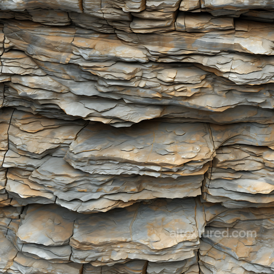 Layered Cliff Rock Wall PBR Texture with Natural Erosion and Stratified Layers Stone texture preview