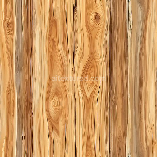 Seamless 3D PBR Natural Pine Wood Planks Texture with Distinct Knots and Grain Patterns