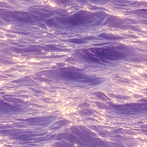 Water PBR Texture with Stylized Purple Ocean Waves and Sparkling Highlights seamless Water PBR texture