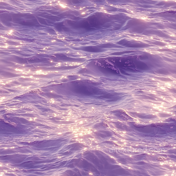 Water PBR Texture with Stylized Purple Ocean Waves and Sparkling Highlights Water texture preview