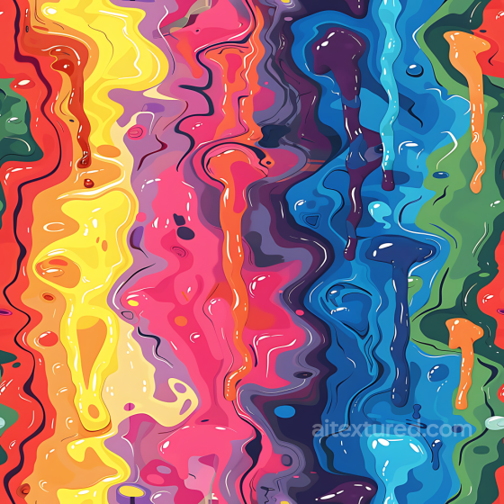 Stylized Rainbow Liquid Camouflage PBR Texture with Fluid Color Waves Color Camouflage texture preview