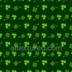 seamless Seamless 3D PBR Shamrock Pattern Fabric Texture with Green Clovers texture 8k free download PBR