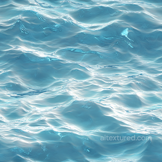 Realistic Ocean Surface Water Seamless Texture with Gentle Waves and Reflective Highlights Water texture preview