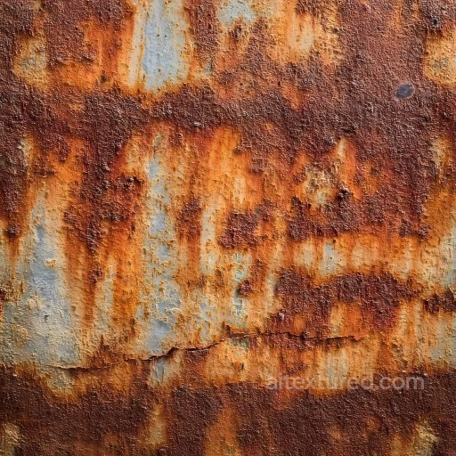 Rusted Metal PBR Texture Featuring Cracks, Corrosion, and Rough Patina seamless Rust PBR texture
