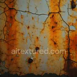 seamless Seamless 3D PBR Cracked Rusty Metal Texture with Weathered Orange and Gray Patina texture 8k free download PBR
