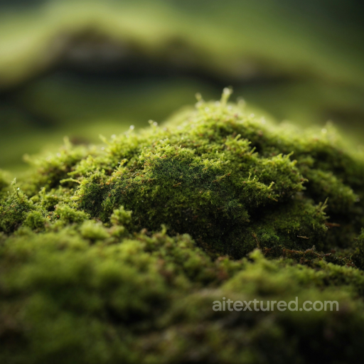 Mossy Ground Texture with Lush Green Detailing seamless Ground surface PBR texture