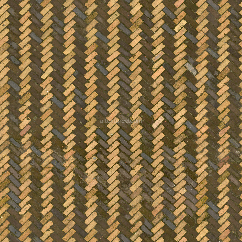 Seamless paving stones PBR texture for 3D applications