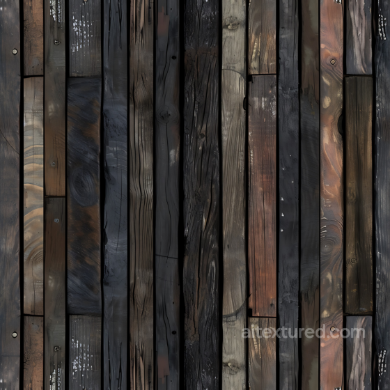Weathered Dark Wood Planks Seamless Texture with Knots and Cracks Wood texture preview