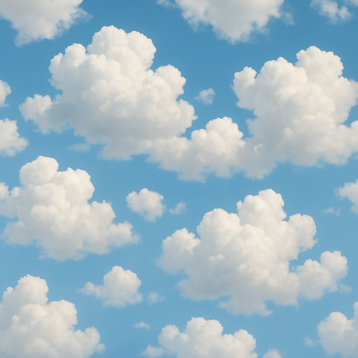Puffy Cumulus Sunlit Cloud Highlights Surface seamless PBR texture preview