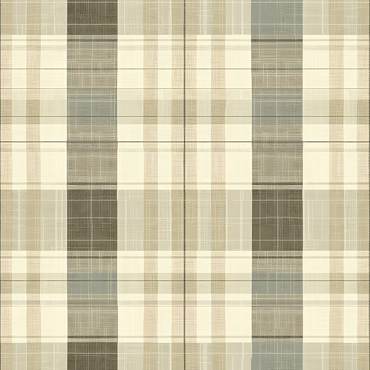 Beige and Gray Neutral Plaid Fabric with Fine Weave seamless PBR texture preview