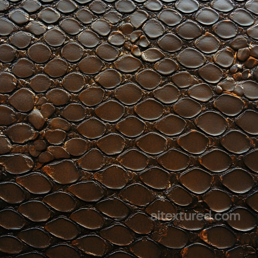 Reptile Skin PBR Texture Featuring Glossy Dark Overlapping Scales seamless Skin PBR texture