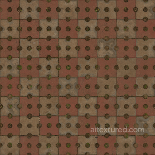 Patterned Concrete Pavers seamless Concrete PBR texture