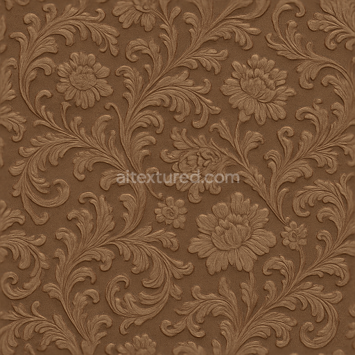 Preview — Seamless 3d texture pbr 8k wallpaper with brocade floral embossed velvet finish design