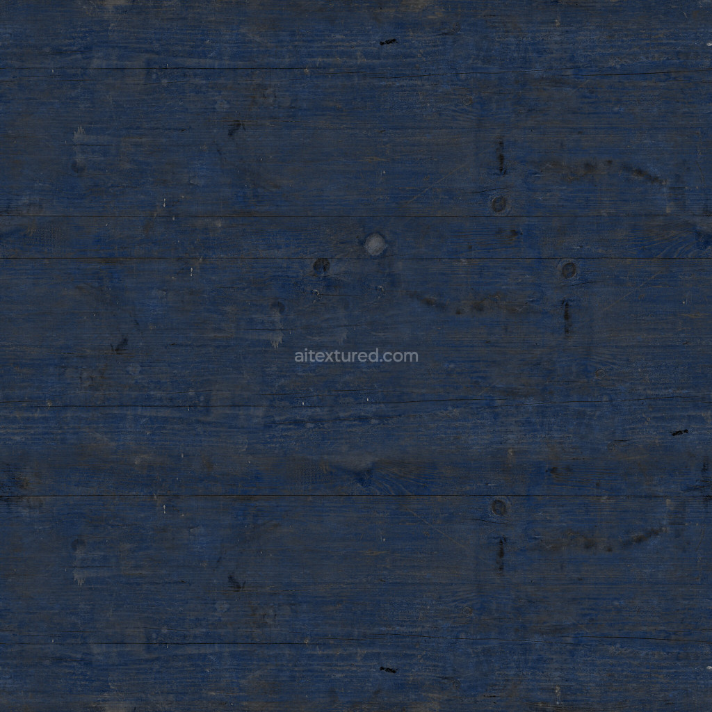 Seamless painted wood texture in deep blue hues