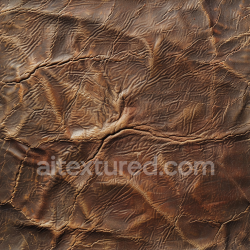 seamless Seamless 3D PBR Distressed Brown Cracked Leather Texture with Deep Wrinkles and Vintage Wear texture 8k free download PBR