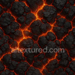 seamless Glowing Volcanic Rock Texture texture 1024x1024 free download PBR