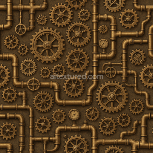 Preview — Seamless Water PBR Texture — Make Generative Fill Steampunk Cogs Steam Pipes Theme