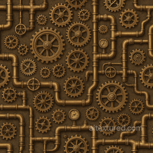 Seamless Water PBR Texture - Make Generative Fill Steampunk Cogs Steam Pipes Theme seamless Water PBR texture