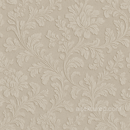 Floral Damask Wallpaper With Embossed Linen Blend seamless Wallpaper PBR texture
