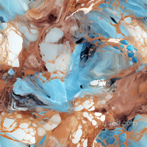 Marble Texture with Unique Brown and Blue Veins seamless Marble PBR texture