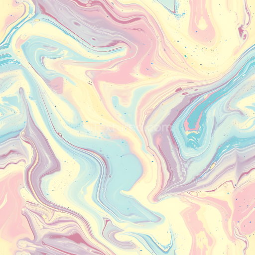 Seamless 3D Buttercream Marble PBR Texture with Soft Pastel Veins and Swirling Patterns