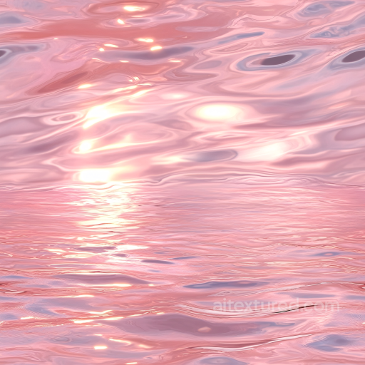 Pink Stylized Water Surface PBR Texture with Smooth Flow and Reflective Highlights seamless Water PBR texture