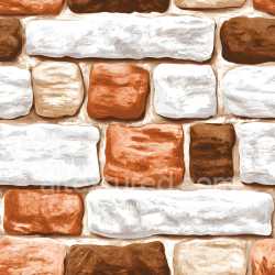seamless Seamless 3D Cracked Brick Wall PBR Texture with Multicolor Rust and White Stones texture 8k free download PBR