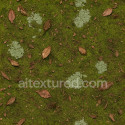seamless Seamless 3d texture pbr 8k of mossy ground with lichen crust and organic debris texture 8k free download PBR